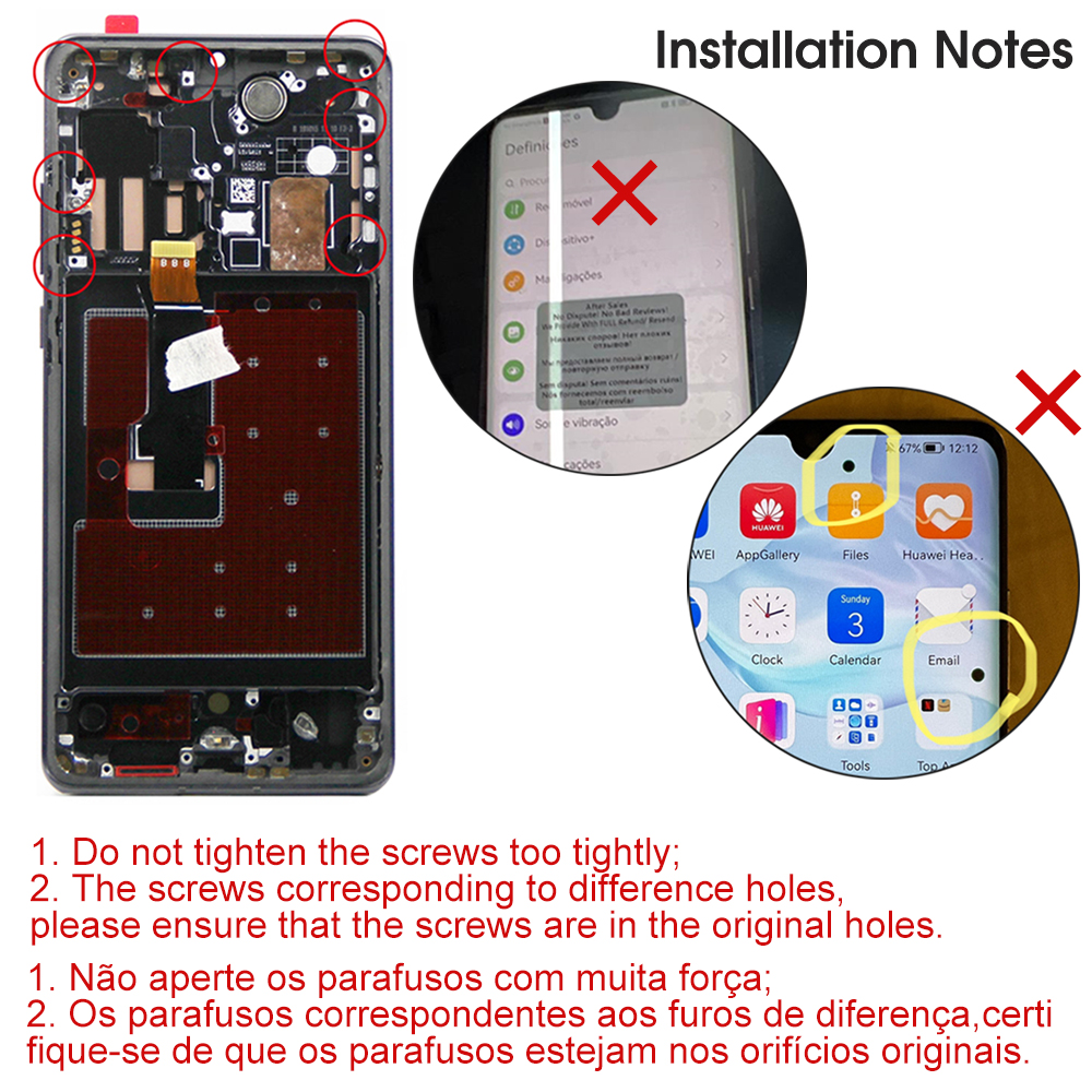 Ã‰cran tactile Lcd OLED de remplacement, avec empreintes digitales, pour Huawei P30 Pro VOG-L29 VOG-L09 n° 5