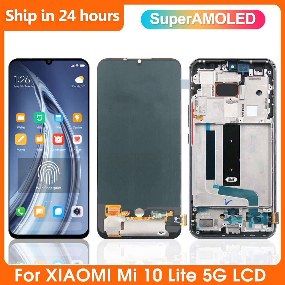 Ã‰cran tactile LCD Super Amoled de remplacement, piÃ¨ce de rechange pour Xiaomi MI 10 Lite 5G n° 1