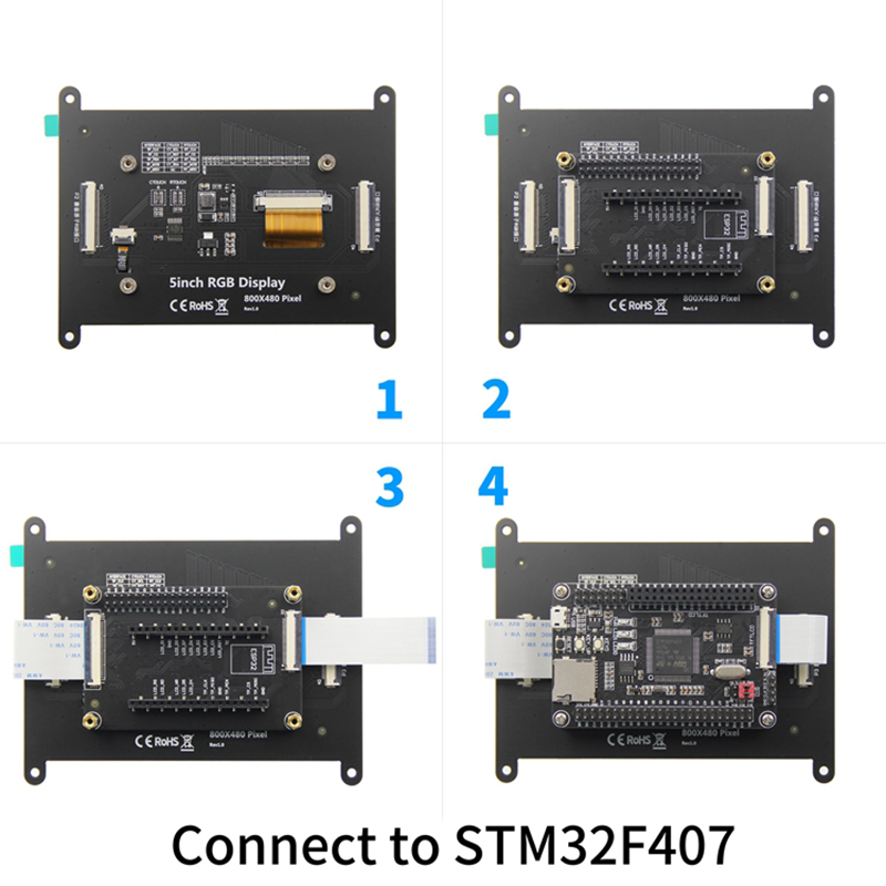 Ã‰cran LCD RVB, technologie d'Ã©cran tactile IPS et TN, 5.0 , 800X480, 5, Concertire, STM32, ESP32 n° 6