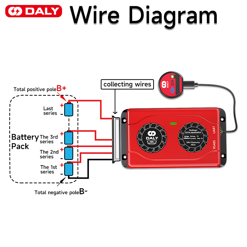 DALY-Ã‰quilibreur actif intelligent BMS, Lifepo4, Ã©galiseur 16s, l'autorisation Eddie ion BMS, Ã©quilibreur de batterie, 3S, 4S, 12V, 7S, 8S, 24V, 10S, 12S, 14S, 20S, vente en gros n° 5