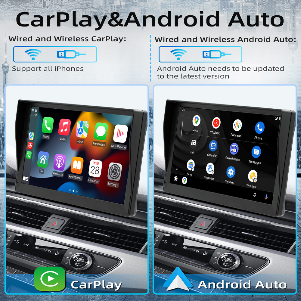 Autoradio universel sans fil avec Ã©cran tactile, lecteur vidÃ©o, Apple CarPlay, Android, 9 , adaptÃ© pour BMW, Volkswagen, KIA n° 3