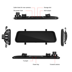 CamÃ©ra de tableau de bord 4K CarPlay, moniteur de miroir, navigation automatique Android, Ã©cran tactile, vue arriÃ¨re, vidÃ©o statique, DVR de voiture, commande vocale small picture n° 5