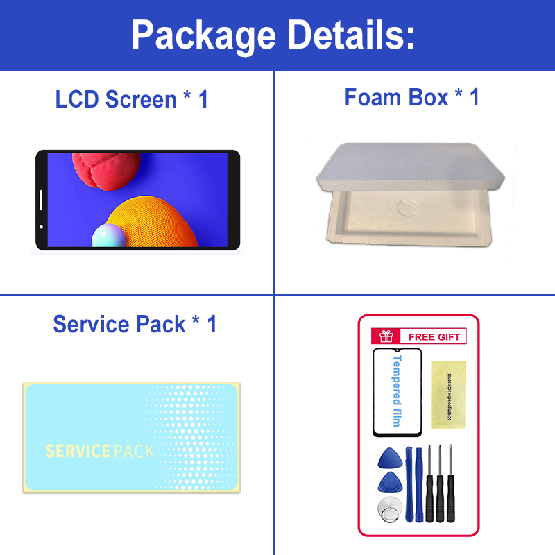 Ã‰cran LCD d'origine 5.3 pour Samsung Galaxy A01 Core LCD SM-A013G A013F A013G A013M LCD Remplacement Digitizer Assembly n° 6