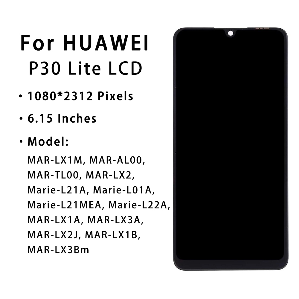 Bloc Ã©cran tactile LCD avec chÃ¢ssis, pour HUAWEI P30 Lite MAR-LX1 LX2 AL01 n° 2