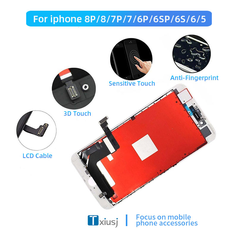 Ã‰cran Tactile LCD de Remplacement, Sans FrÃ©quence Pixel + Verre Guatemala, pour iPhone 6 6S 7 8 Plus 7G 7Plus 8G 8 Plus n° 4