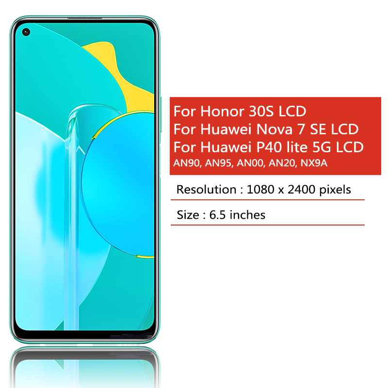 6.5 nova 7 SE CDY-AN00 D'affichage Pour Huawei P40 Lite 5G CDY-NX9A lWindÃ©cran tactile HÃ©bergements eur Pour Honor 30S CDY-AN90 LCD Cadre n° 2