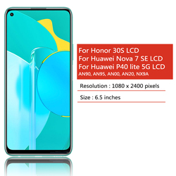 6.5 nova 7 SE CDY-AN00 D'affichage Pour Huawei P40 Lite 5G CDY-NX9A lWindÃ©cran tactile HÃ©bergements eur Pour Honor 30S CDY-AN90 LCD Cadre small picture n° 2