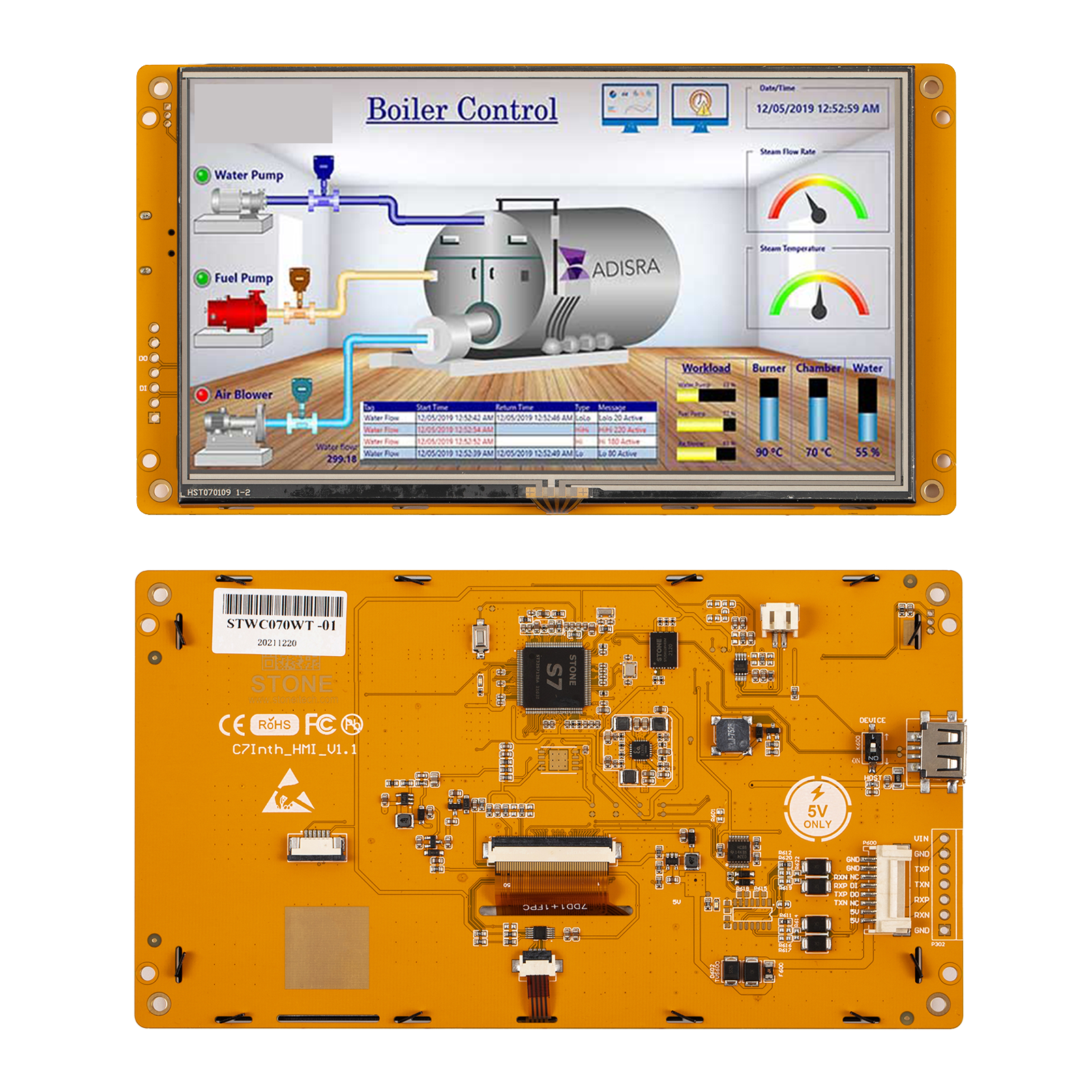 Écran tactile LCD intelligent, 4.3, 5, 7, 10.1 pouces, Interface MCU, tablette, Module TFT LCD pour usage industriel n° 1
