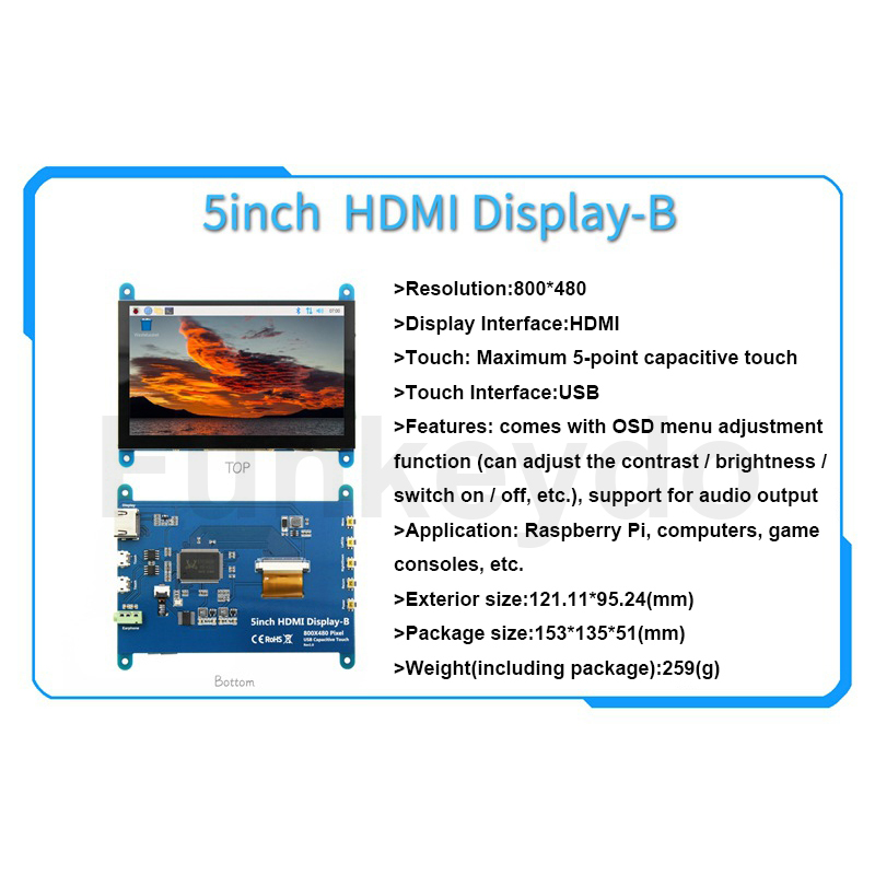 Ã‰cran Tactile LCD Compatible HDMI pour Raspberry Pi/PC/Console de Jeu, 5 Pouces, 800x480 Puzzles n° 6