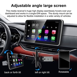 Autoradio Android 10 avec Ã‰cran Tactile Rotatif de 10 Pouces, Lecteur MP5, Navigation GPS, MirrorLink, 1din small picture n° 2