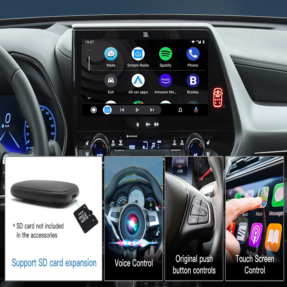 Adaptateur CarPlay filaire vers sans fil pour voiture universelle, Android Ai Box, Netflix automatique, lecteur vidéo à limitation prometteuse, nouveau, 2023 n° 5