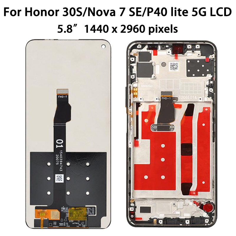 6.5 en effet Original nova 7 SE CDY-AN00 LCD Pour Huawei P40 Lite 5G CDY-NX9A LCD Ã‰cran Tactile Digitizer Pour Honor 30S CDY-AN90 Affichage n° 5