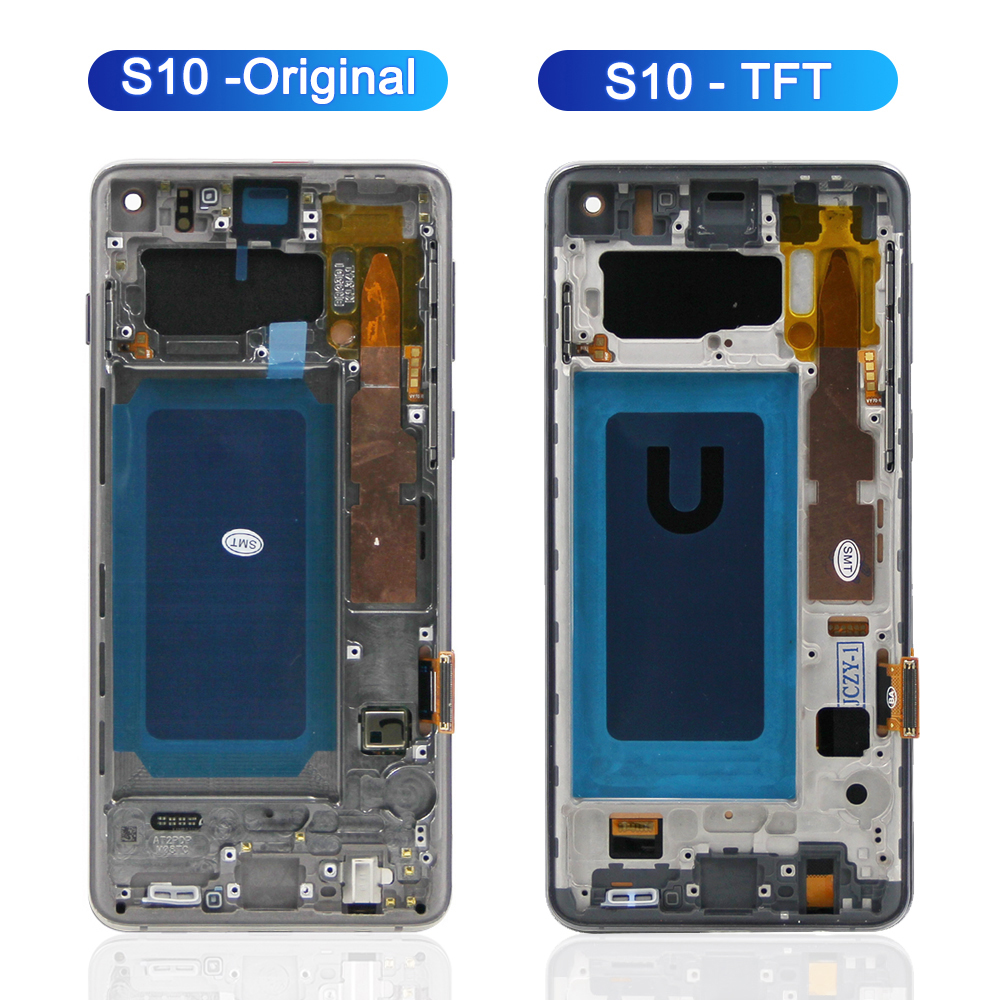 Ã‰cran tactile LCD avec chÃ¢ssis pour Samsung Galaxy S10 Plus G973 G973F/DS, 100% testÃ© n° 3