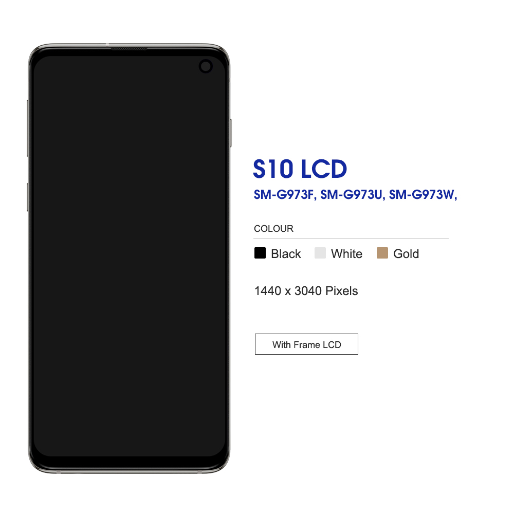 Remplacement d'Ã©cran 100% testÃ© S10, pour Samsung Galaxy S10 Ã©cran LCD Ã©cran tactile avec cadre pour Samsung S10 G973 SM-G973F LCD n° 2