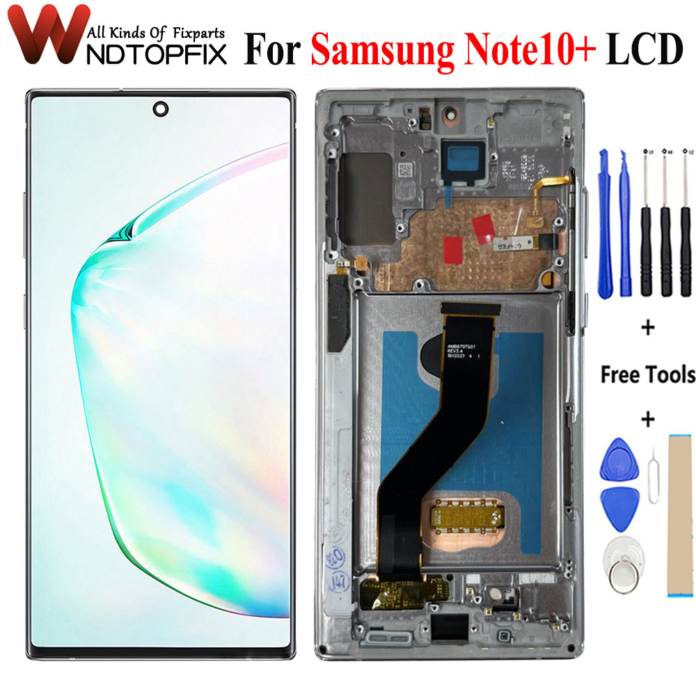 Ensemble Ã©cran tactile LCD OLED avec chÃ¢ssis, testÃ©, pour Samsung Galaxy Note 10 Plus N975 N975F N976 n° 1