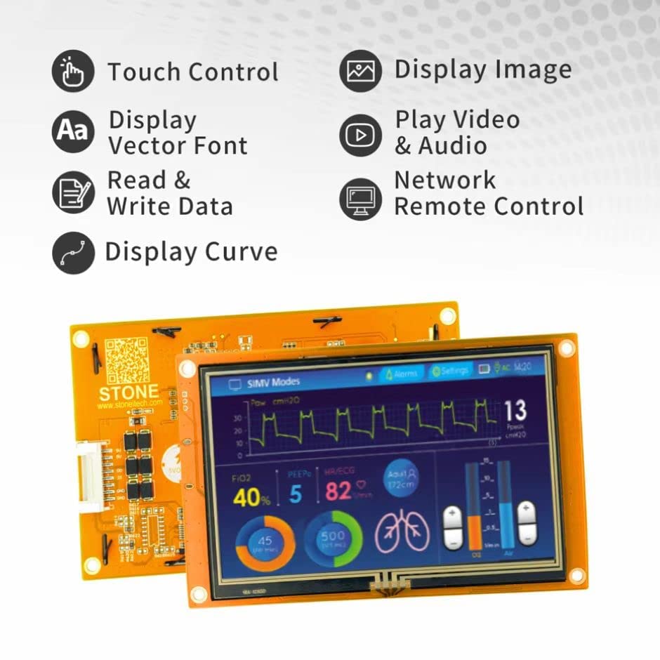 STONE-Ã‰cran tactile LCD intelligent, technologie d'affichage HMI avec programme et port UART pour Ardu37Raspberry pi, ESP32, STM32, 4.3 pouces n° 4