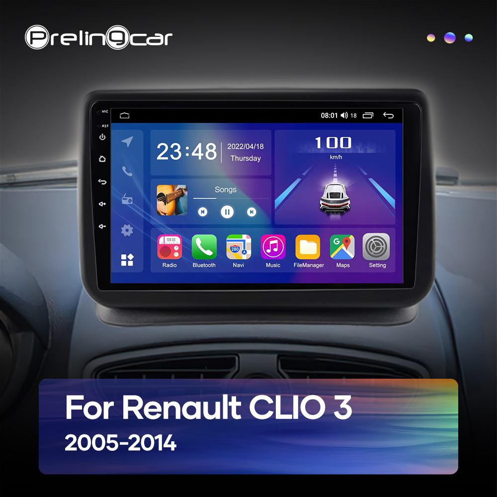 Autoradio Android 128, 8 Go/360 Go, 8 CÅ“urs, Navigation GPS, Carplay, Lecteur VidÃ©o, Limitation Radio, pour Voiture Renault CLIO 3 (12.0-2005) n° 2