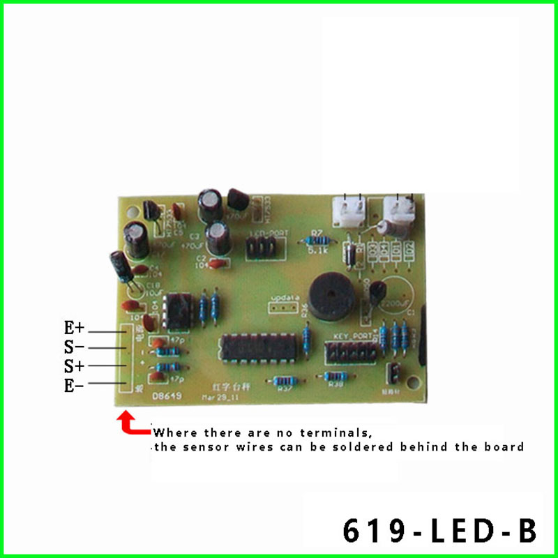 Circuit imprimÃ© de puce de carte mÃ¨re de balance Ã©lectronique, accessoires d'affichage de mot rouge noir, fabriquÃ© en Chine, LED LCD n° 6