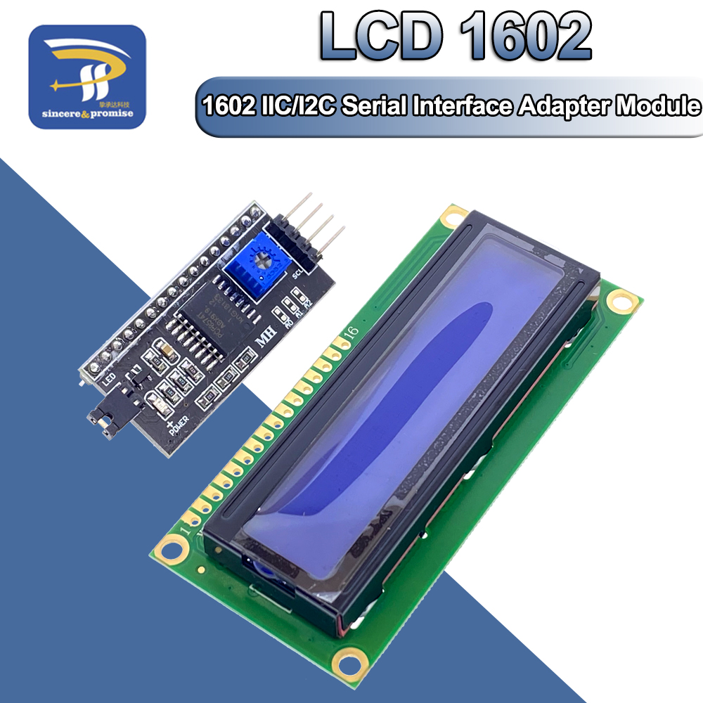 Kit de plaque d'adaptateur petpour Ardu37rick, Ã©cran bleu LCD, technologie de bricolage, sÃ©rie PCF8574, 1602A, IIC, I2C, HD44780, 5V, 1602, 16x2 n° 1