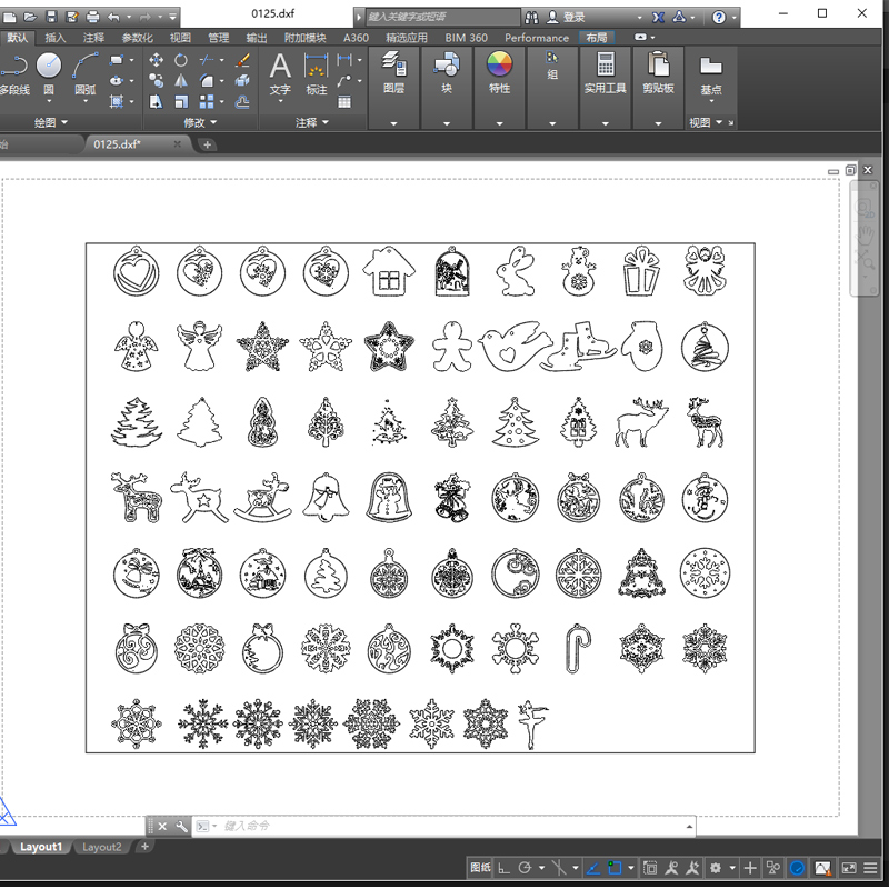 255 CNC noÃ«l Vector Files arbre jouet flocons de neige ornement faisceau CDR DXF a4 2D conception de dÃ©coupe Laser n° 3