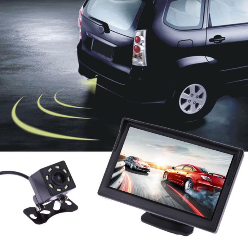 CamÃ©ra de recul avec Ã©cran LCD HD de 5 pouces, ventouse, camÃ©ra de stationnement pour voiture n° 4