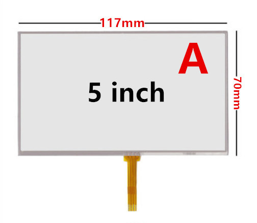 Panneau d'Ã©cran tactile numÃ©riseur Ã  rÃ©sistance universelle 4.3/5 pouces, verre pour Navigation GPS MP3 piÃ¨ces de rechange n° 6