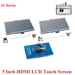 Ã‰cran tactile rÃ©sistif LCD HDMI, moniteur TFT, Raspberry Pi 3rd 4th 3 A +, B +, 2B, 3B +, 4B, technologie d'affichage, 800x480, 5.0 pouces, 5 pouces small picture n° 1