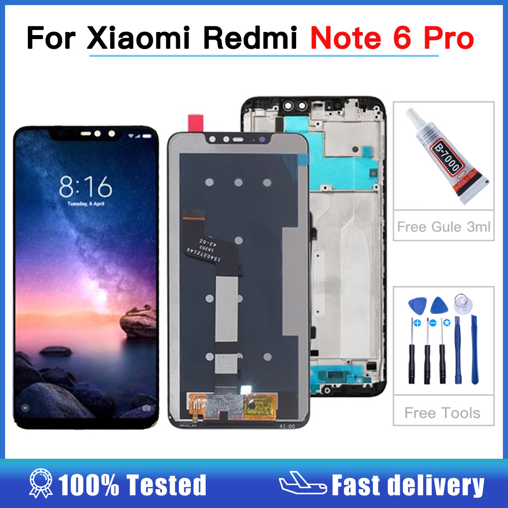 Ã‰cran tactile LCD de remplacement, pour Xiaomi Redmi Note 6 Pro, M1806E7TG, original n° 6