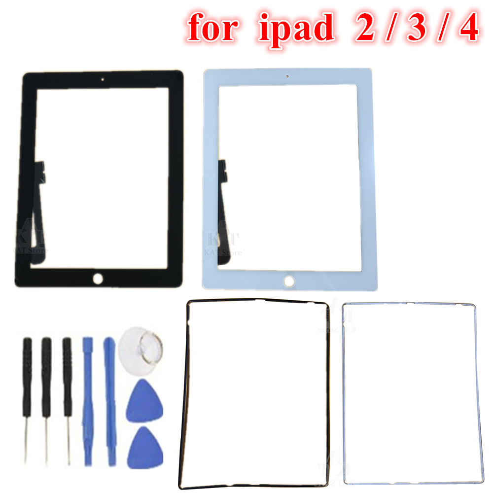 Ã‰cran tactile 9.7 pouces pour iPad 2 A1395 A1396, 1 piÃ¨ce, avec cadre en verre, pour iPad 3 A1416 A1430 n° 1