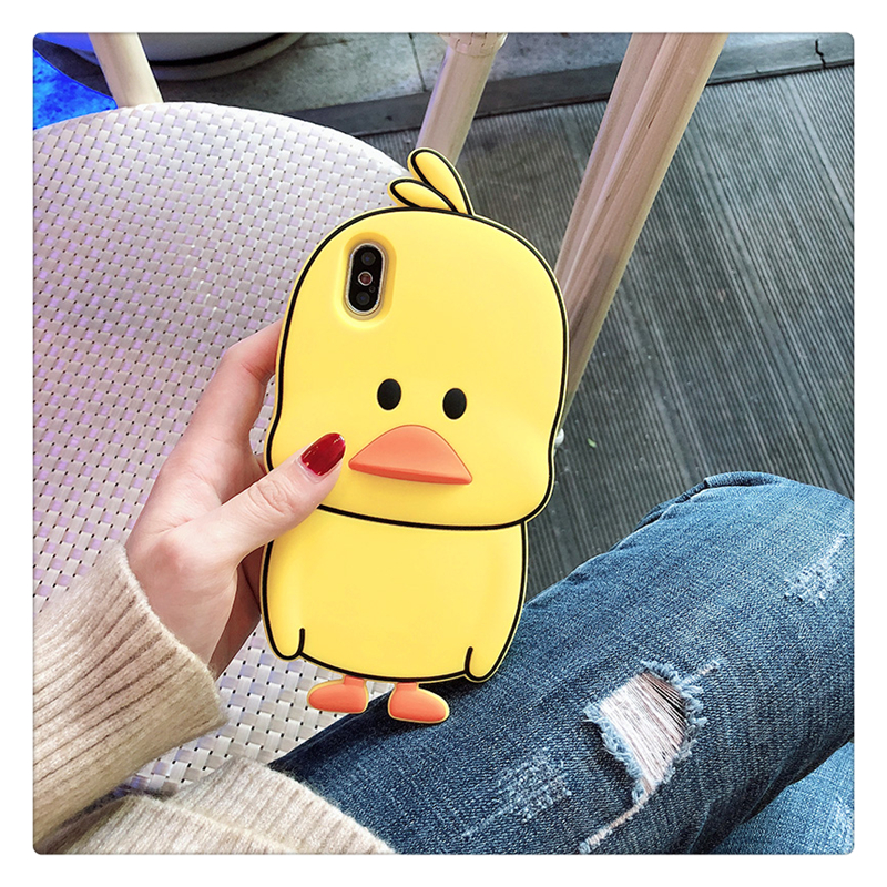 Coque de tÃ©lÃ©phone en silicone canard jaune mignon 3D, Ã©tuis de tÃ©lÃ©phone, dessin animÃ©, iPhone 5s SE 5C 6 6s 7 8 Plus X Poly Xs 12 Mini 11 13 14 Pro Max n° 6