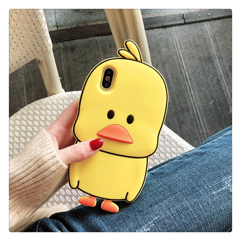 Coque de tÃ©lÃ©phone en silicone canard jaune mignon 3D, Ã©tuis de tÃ©lÃ©phone, dessin animÃ©, iPhone 5s SE 5C 6 6s 7 8 Plus X Poly Xs 12 Mini 11 13 14 Pro Max n° 5