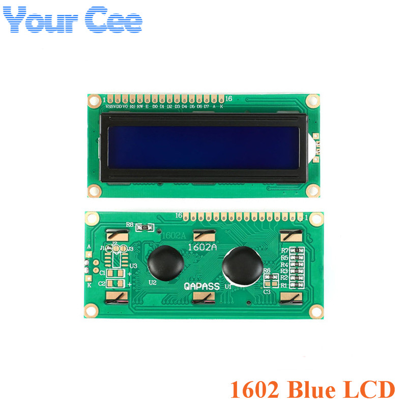 Plaque d'adaptation Ã©cran LCD pour Ardu37, bleu, jaune, vert, IIC, I2C, technologie hospit1602, 5V, affichage 1602A, 1602 n° 3