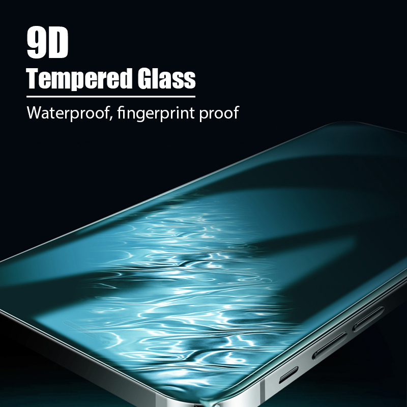Protecteur d'écran, couverture complète en verre trempé 9D, bord noir, pour iPhone 13 12 Pro Max 12 Mini n° 5