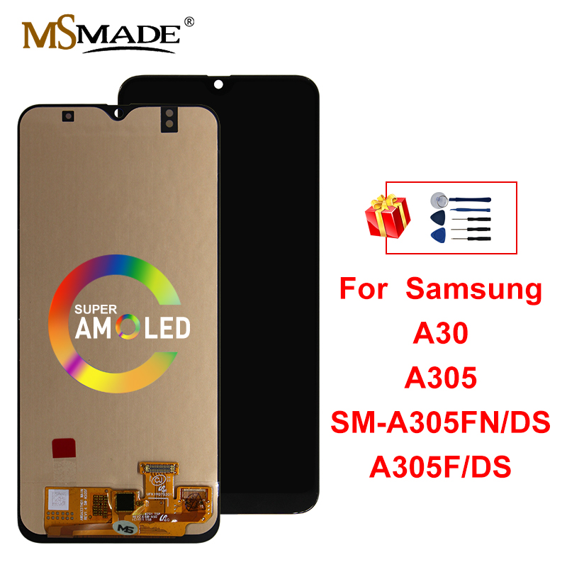 Ã‰cran tactile LCD SUPER AMOLED de remplacement, 6.4 pouces, pour SAMSUNG GALAXY A30 A305/DS A305F A305FD A305A n° 1