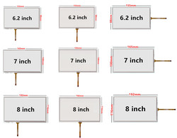 Ã‰cran tactile pour voiture, 6.2/7/8 pouces, verre pour DVD, Navigation GPS, piÃ¨ces de rechange multimÃ©dia small picture n° 1