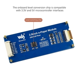 Wild de communication Ã©ventuelles I pour Raspberry Pi 4/Ardu37, affichage E-Ink, 2.9 pouces, rafraÃ®chissement local, rÃ©solution 296x128 small picture n° 3