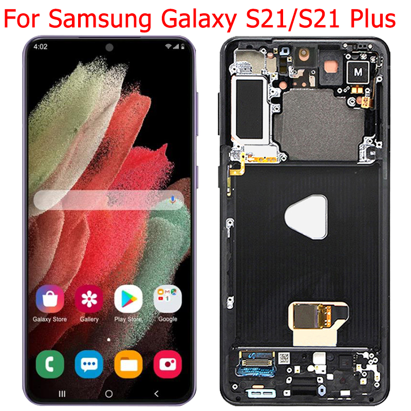 Écran d'affichage LCD avec cadre 6.7 S21 Plus G991B G990F Écran d'affichage SM-G996F d'origine G996B LCD pour Samsung Galaxy S21 5G n° 1
