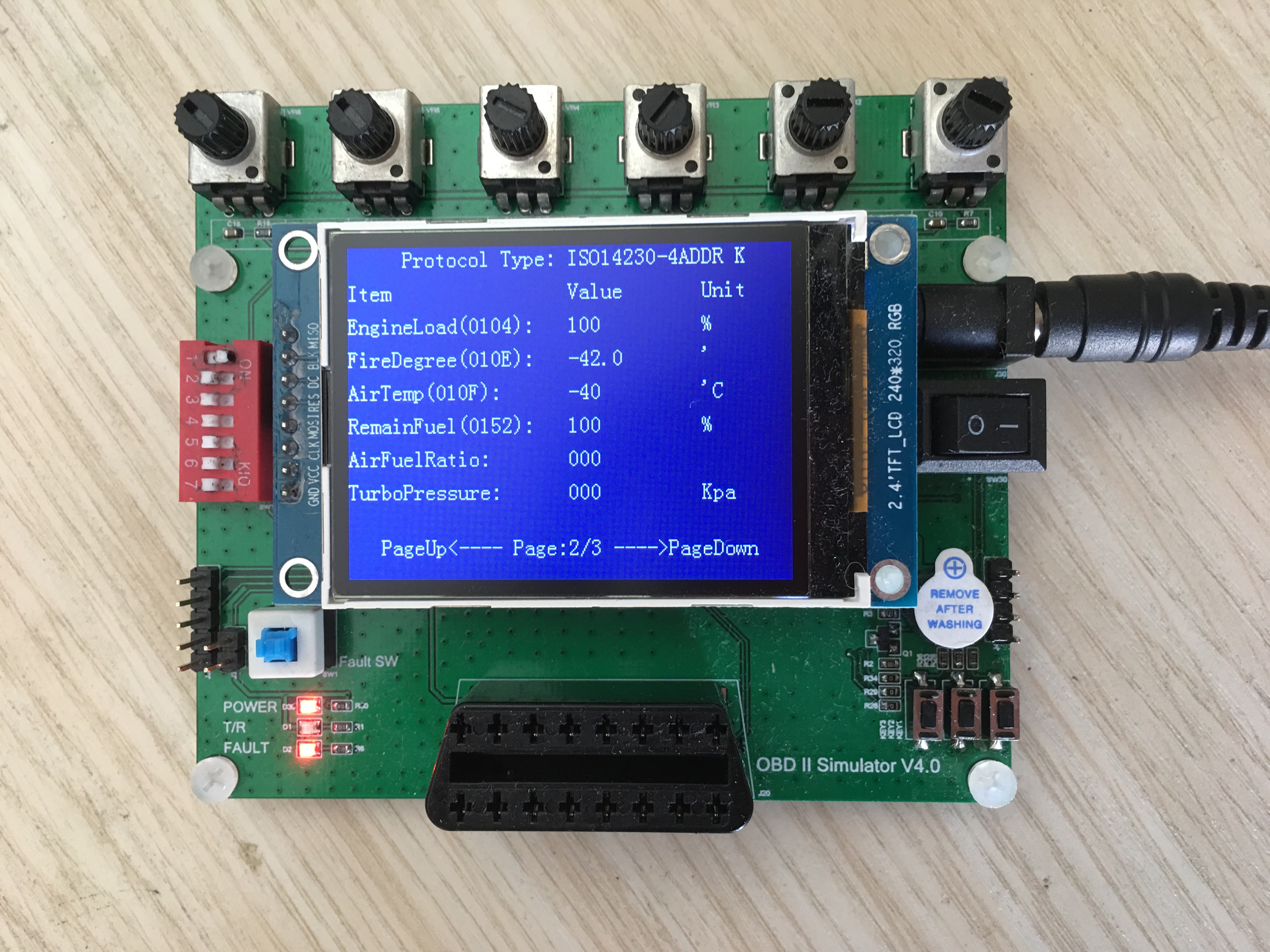 Simulateur de vÃ©hicule OBD, Ã©mulateur ECU, Ã©cran OLED de 0.96 pouces, prend en charge J1939 n° 3