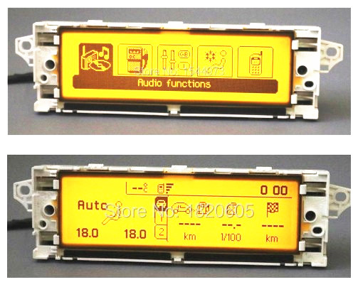 Ã‰cran d'affichage de moniteur de climatisation de voiture, USB, Bluetooth, coque blanche, document jaune, 12 broches, KIT 407, 408, 307, C5 n° 5