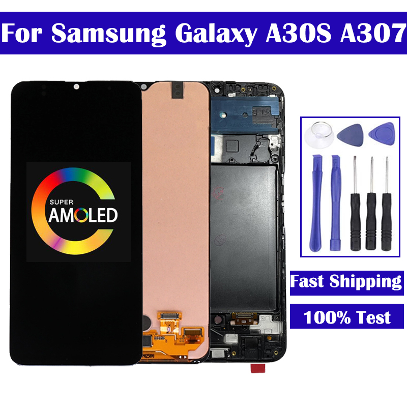 Super AMOLED Samsung Galaxy A30S LCD A307JoyA307G SM-A307F A307F Ã‰cran LCD avec assemblage de HÃ©bergements eur d'Ã©cran tactile n° 1