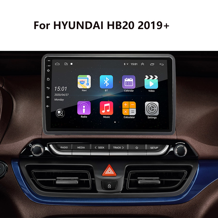 Autoradio Android 11, 9 , Navigation Gps, Carplay, lecteur vidÃ©o, unitÃ© centrale stÃ©rÃ©o, enregistreur cassette, pour voiture Hyundai HB20 (2019, 2020) n° 1