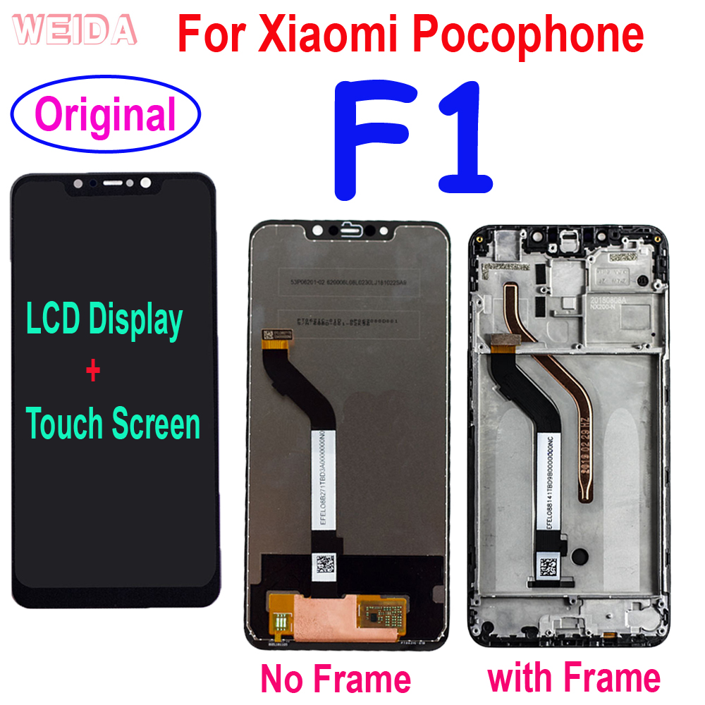 Ã‰cran tactile LCD avec cadre pour Xiaomi Pocophone F1, 6.18 pouces, original n° 1