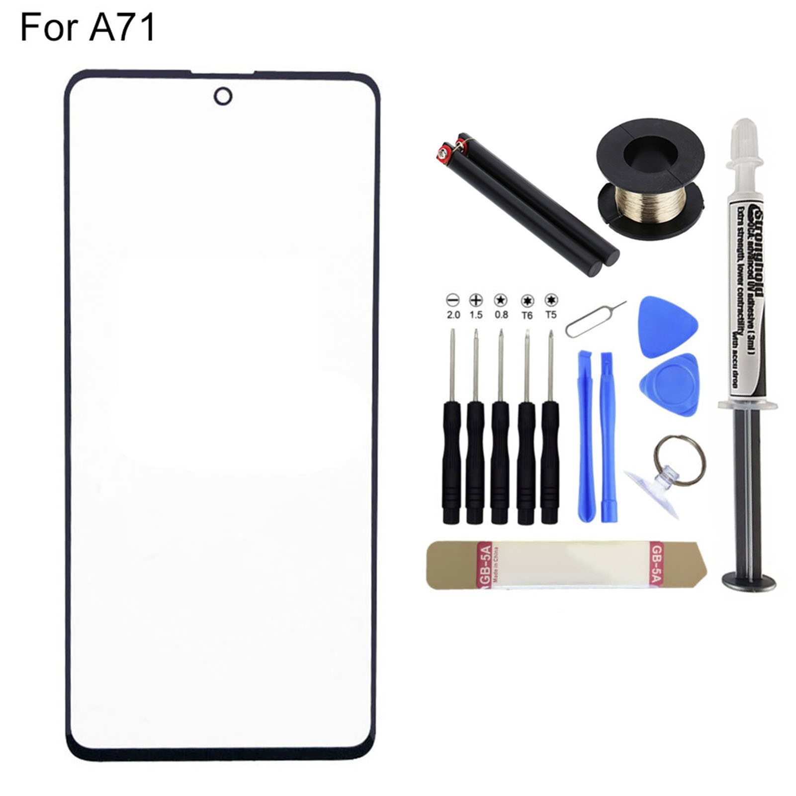 Kit d'outils de remplacement de lentille extÃ©rieure d'Ã©cran, couvercle en verre pour Samsung Galaxy A71 01 A11 A21 A31 A41 A51 n° 2