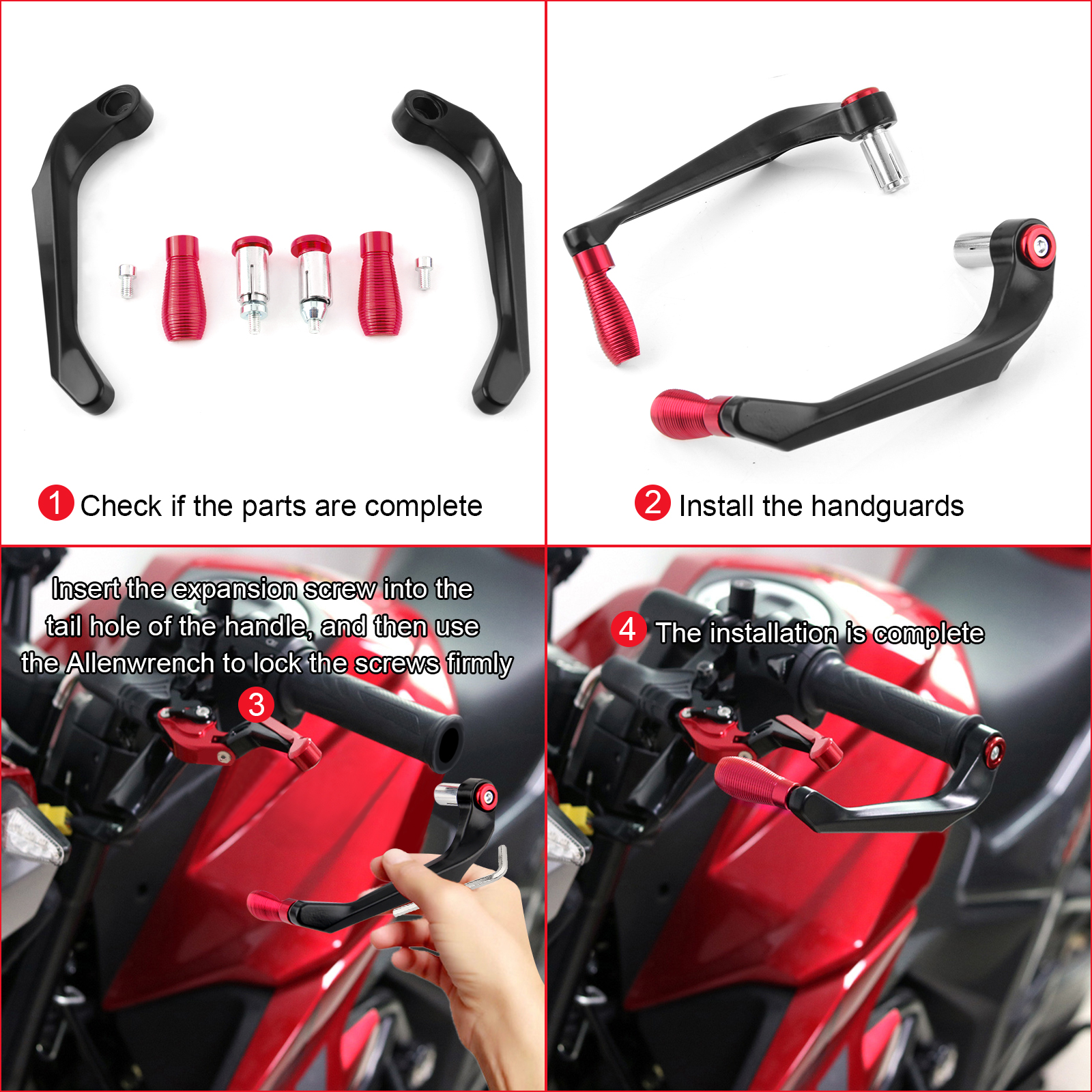 Garde de poignÃ©e de guidon de moto, extrÃ©mitÃ© + levier de frein et d'embrayage, adaptÃ© Ã  Aprilia RSV4 FACTORY 2009 2020 2021 n° 2