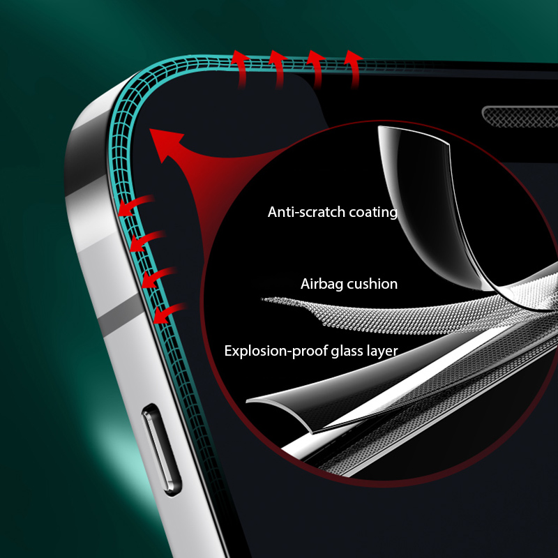 Protecteur d'écran, couverture complète en verre trempé 9D, bord noir, pour iPhone 13 12 Pro Max 12 Mini n° 4