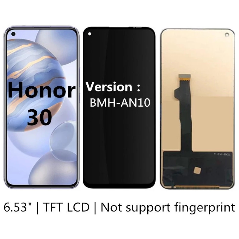 Ensemble Ã©cran tactile LCD, 6.53 pouces, pour Huawei nova 7 5G JEF-AN00 NX9 AN20 pour Honor 30 BMH-AN10 n° 4