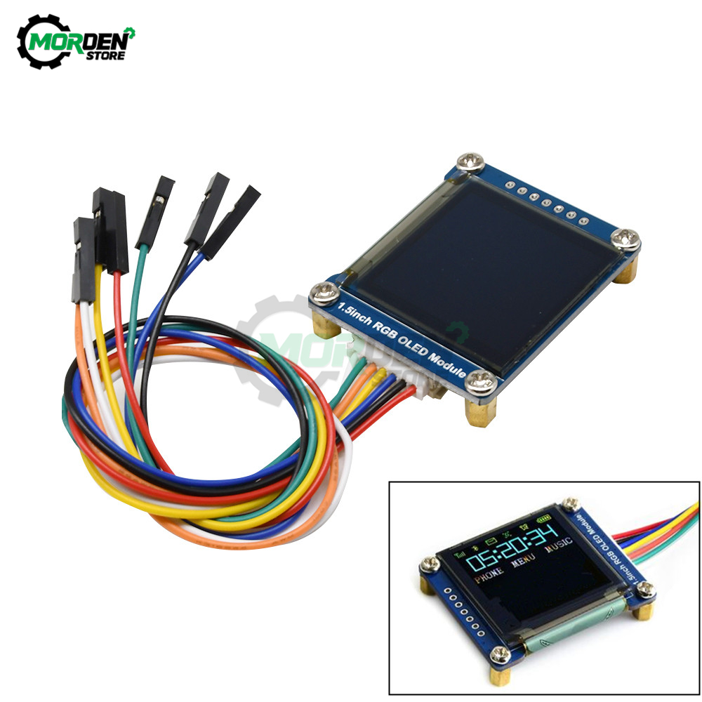 Module d'affichage RGB OLED 16 bits, 1.5 pouces, 65K couleurs, 128X128 SSD1351 SPI I2C IIC pour Arduino Raspberry Pi STM32 n° 1