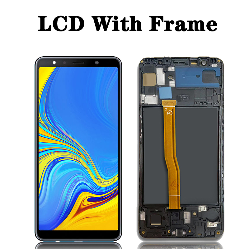 100% Test A750 LCD Pour Samsung Galaxy A7 2018 A750 Affichage Avec Cadre SM-A750F Execute JoyTouch Ã‰cran Digitizer PiÃ¨ces De Rechange n° 3