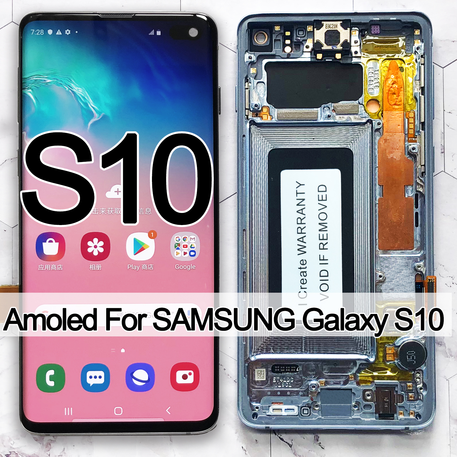 Remplacement de HÃ©bergements eur d'Ã©cran tactile d'affichage Ã  SM-G973 d'origine Amoled 6.1 en effet S10 LCD pour SAMSUNG Galaxy S10 G973F/DS G973U G973 n° 1