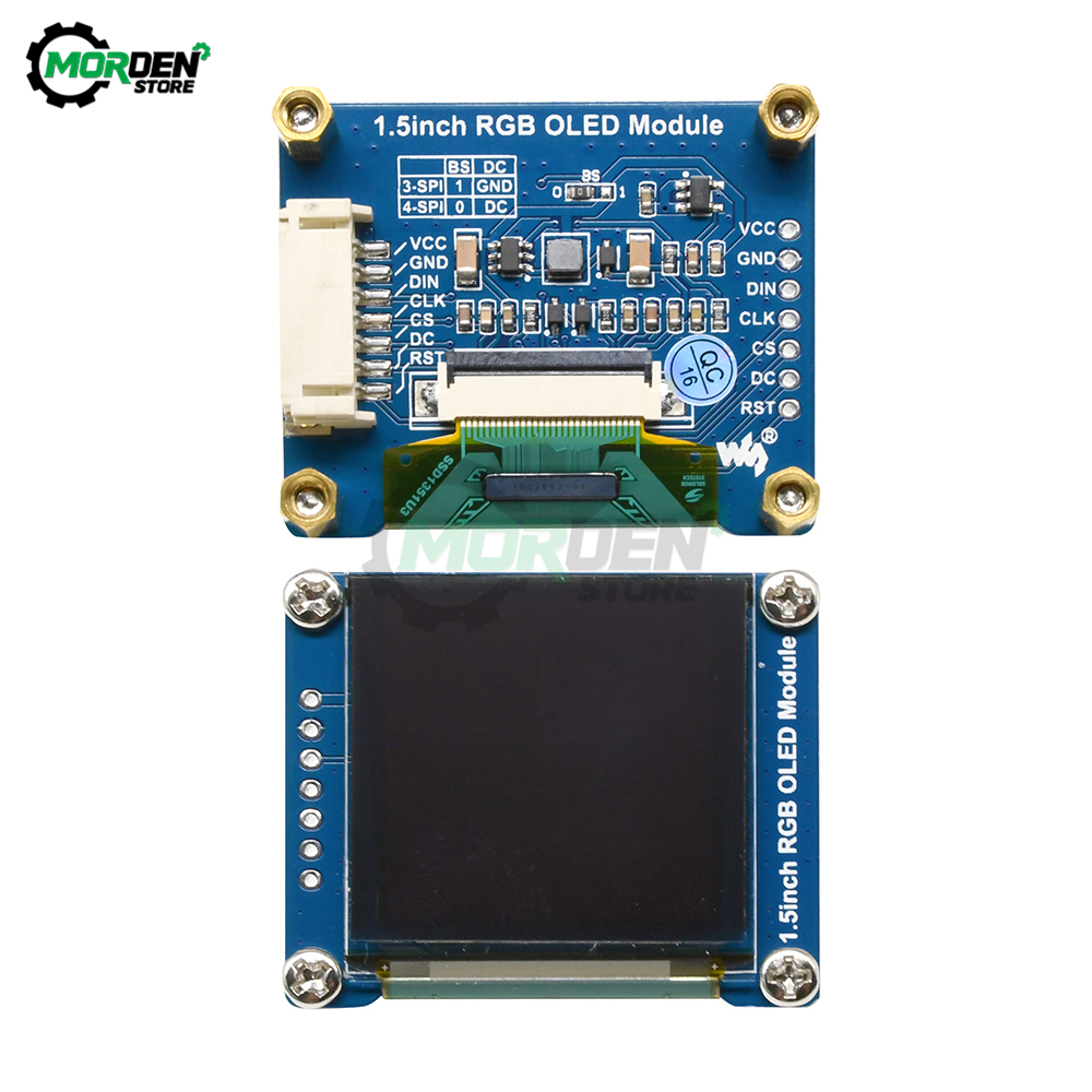 Module d'affichage RGB OLED 16 bits, 1.5 pouces, 65K couleurs, 128X128 SSD1351 SPI I2C IIC pour Arduino Raspberry Pi STM32 n° 5